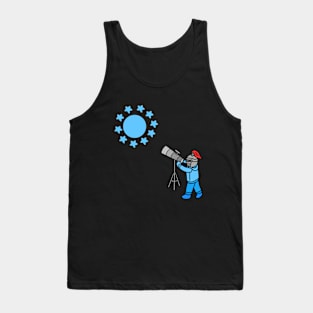 Cute cartoon knight watching stars Tank Top